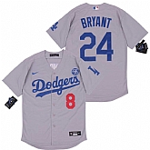 Dodgers 8 & 24 Kobe Bryant Gray 2020 Nike KB Cool Base Jersey,baseball caps,new era cap wholesale,wholesale hats